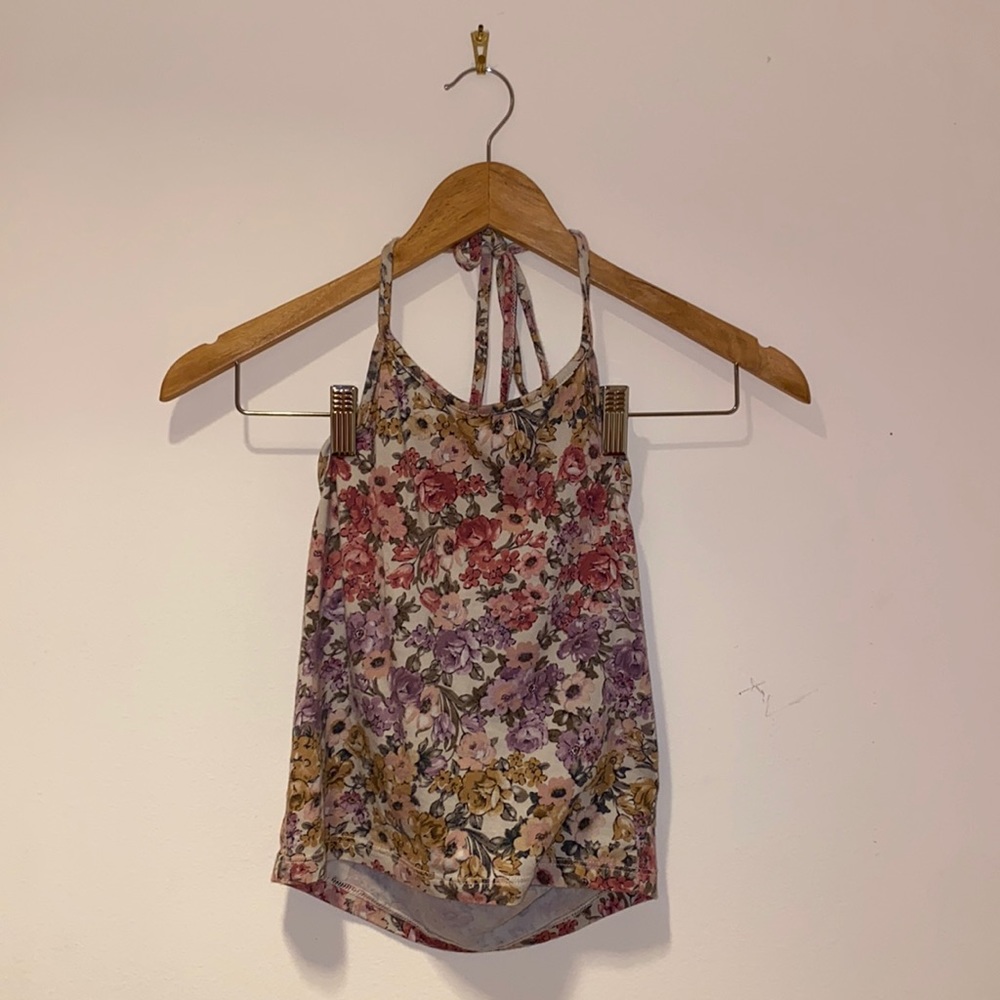 Dulled floral halter top